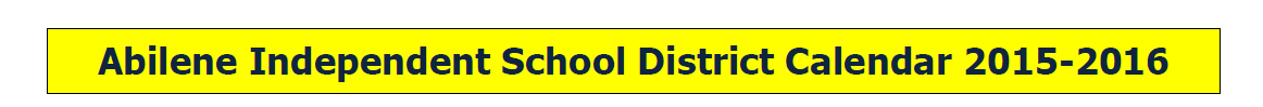 District School Academic Calendar for Dyess Elementary