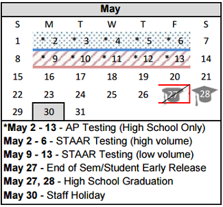 District School Academic Calendar for Amarillo High School for May 2016