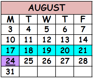 District School Academic Calendar for Mayport Middle School for August 2015
