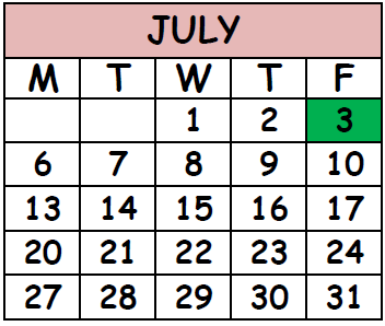 District School Academic Calendar for Lake Shore Middle School for July 2015