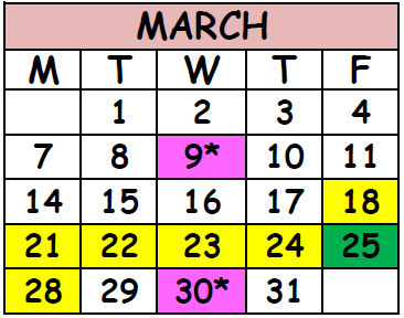 District School Academic Calendar for Lake Shore Middle School for March 2016