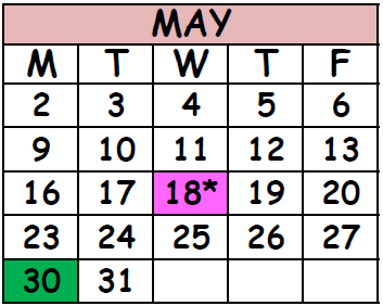 District School Academic Calendar for Gregory Drive Elementary School for May 2016
