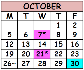 District School Academic Calendar for Lake Shore Middle School for October 2015