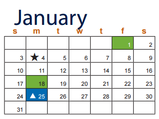 District School Academic Calendar for Ellison High School for January 2016