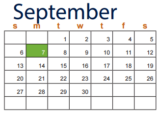 District School Academic Calendar for Ellison High School for September 2015