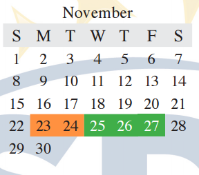 District School Academic Calendar for Peters Colony Elementary for November 2015