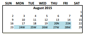District School Academic Calendar for Magdalena Middle for August 2015