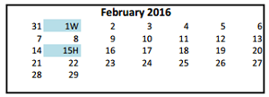 District School Academic Calendar for Magdalena Middle for February 2016