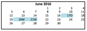 District School Academic Calendar for Magdalena Middle for June 2016