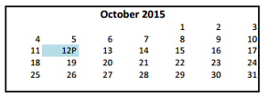 District School Academic Calendar for Magdalena Middle for October 2015