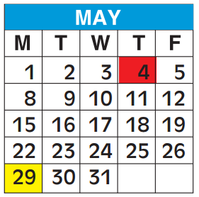 District School Academic Calendar for Westpine Middle School for May 2017