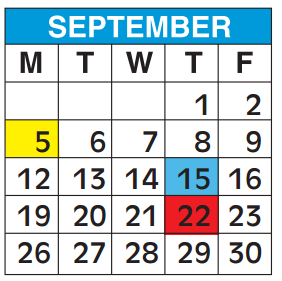 District School Academic Calendar for South Broward High School for September 2016
