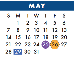 District School Academic Calendar for Cy-fair High School for May 2017