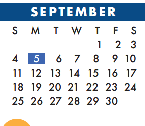 District School Academic Calendar for Kahla Middle School for September 2016