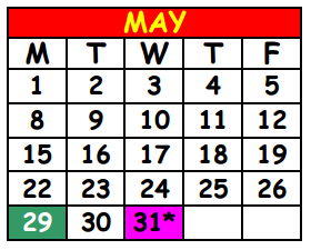 District School Academic Calendar for Sallye B. Mathis Elementary School for May 2017