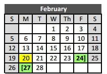 District School Academic Calendar for Parkview Elementary for February 2017