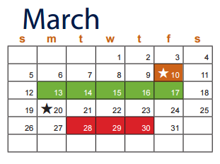 District School Academic Calendar for Ellison High School for March 2017