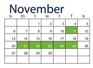 District School Academic Calendar for Nolan Middle School for November 2016
