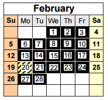 District School Academic Calendar for Westport Heights Elementary for February 2017