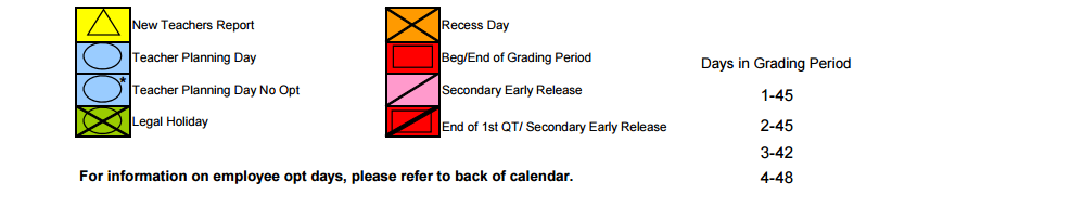 District School Academic Calendar Key for Kenwood K-8 Center