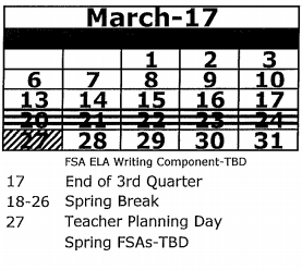 District School Academic Calendar for Fox Hollow Elementary School for March 2017
