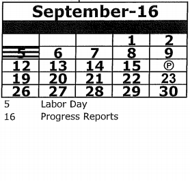 District School Academic Calendar for Fox Hollow Elementary School for September 2016
