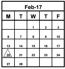 District School Academic Calendar for Palm Harbor Middle School for February 2017