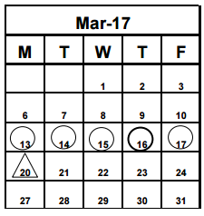 District School Academic Calendar for Palm Harbor Middle School for March 2017