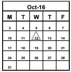 District School Academic Calendar for Palm Harbor Middle School for October 2016