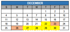 District School Academic Calendar for Magdalena Middle for December 2016