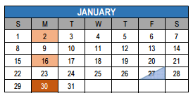 District School Academic Calendar for Magdalena Middle for January 2017