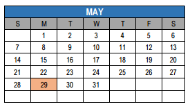 District School Academic Calendar for Magdalena Middle for May 2017