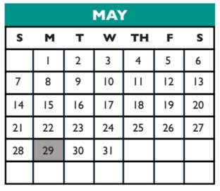 District School Academic Calendar for Cedar Valley Middle for May 2017