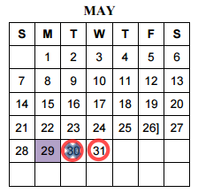 District School Academic Calendar for Willis High School for May 2017