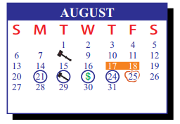 District School Academic Calendar for J J A E P for August 2017