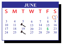 District School Academic Calendar for J J A E P for June 2018
