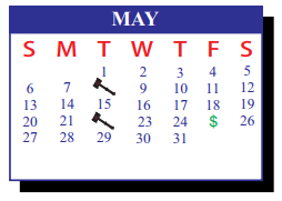 District School Academic Calendar for J J A E P for May 2018