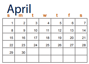 District School Academic Calendar for Ellison High School for April 2018