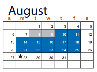 District School Academic Calendar for Nolan Middle School for August 2017