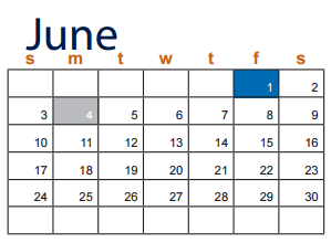 District School Academic Calendar for Ellison High School for June 2018