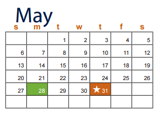 District School Academic Calendar for Ellison High School for May 2018