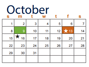 District School Academic Calendar for Ellison High School for October 2017