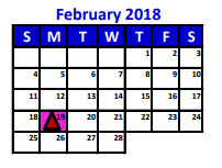 District School Academic Calendar for White Oak Middle School for February 2018