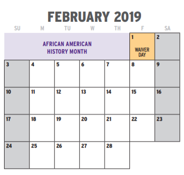 District School Academic Calendar for J T Stevens Elementary for February 2019