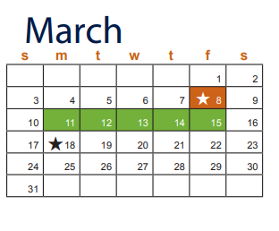 District School Academic Calendar for Ellison High School for March 2019