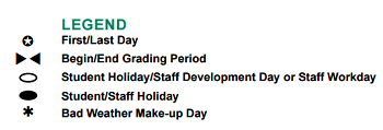 District School Academic Calendar Legend for Alief Learning Ctr (k6)