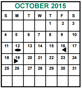 District School Academic Calendar for Kennedy Elementary for October 2015