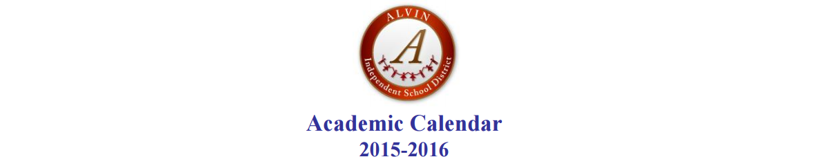 District School Academic Calendar for Alvin Junior High