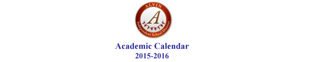 District School Academic Calendar for Alvin High School