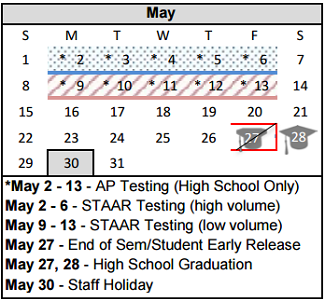 District School Academic Calendar for Woodlands Elementary for May 2016